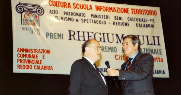 Il premio Nobel Iosif Brodskij con il giornalista Rai Demetrio Volcic