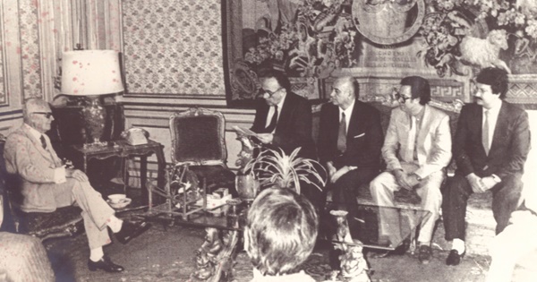 Il Presidente Sandro Pertini con i dirigenti del Rhegium Julii