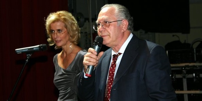 La conduttrice della Rai Livia Azzariti con il Presidente RJ Giuseppe Casile